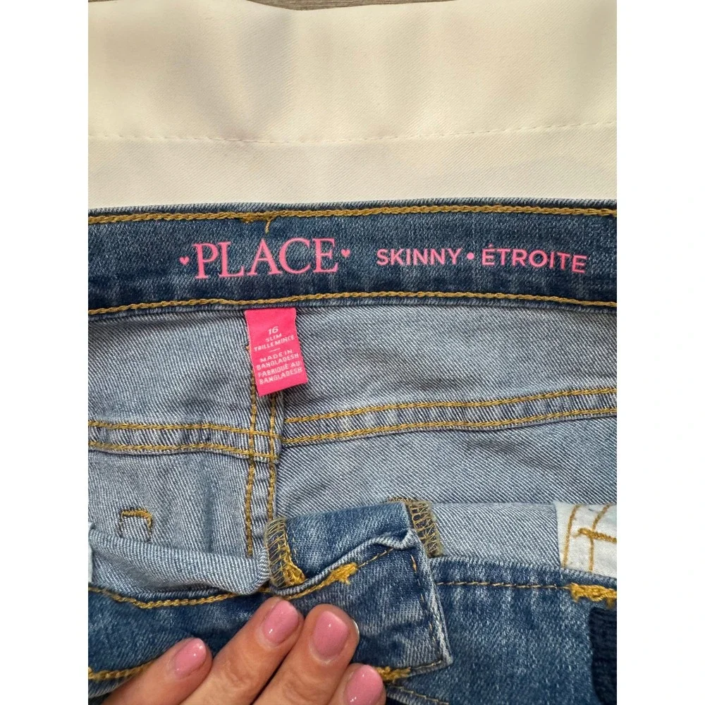 The Children's‎ Place Skinny Jeans Girls 16 Slim Blue Good Faded Denim Pants